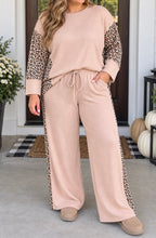 Load image into Gallery viewer, Beige Leopard Ribbed Plus Set
