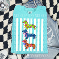 Preppy Pattern Dachshund Tee