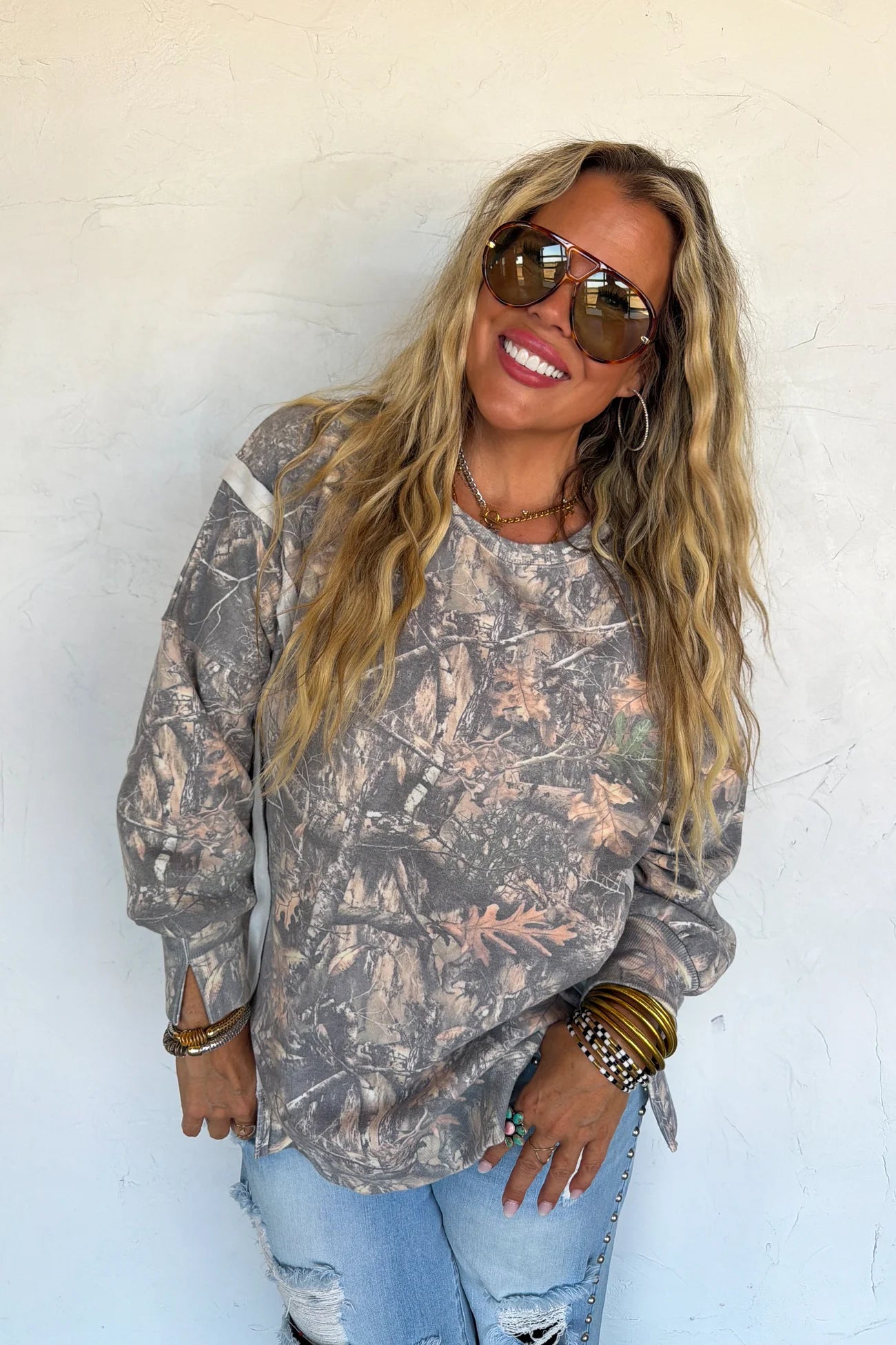 WANDER CAMO CLASSIC CREW PULLOVER